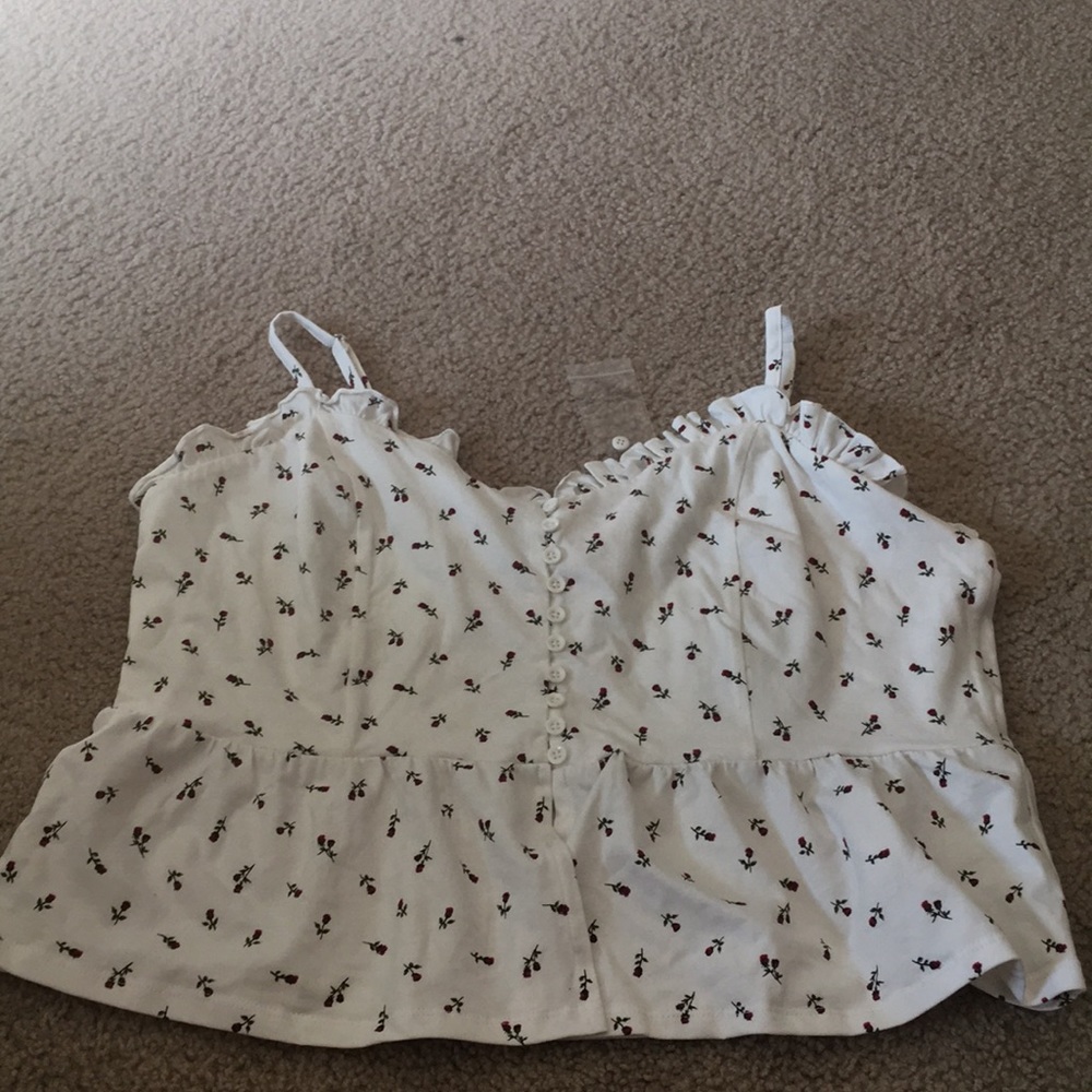 forever 21 top with rose pattern